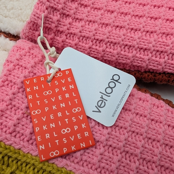 NWT VERLOO Knit Slide Slipper Sz W 9.5-12.5 / M 11 Golden Olive/Pink Colorblock - Picture 11 of 17